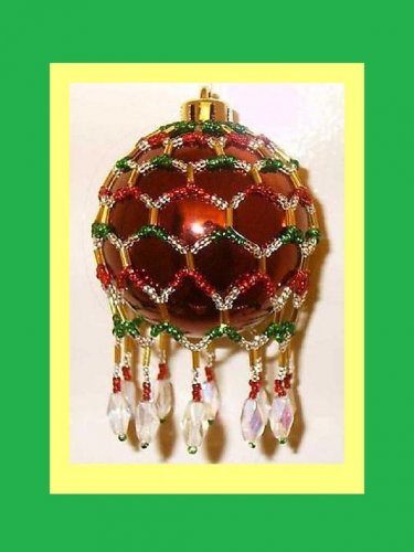 VICTORIAN INSPIRED BEADED CHRISTMAS ORNAMENT COVER PATTERN - TUTORIAL #X-03 - .pdf