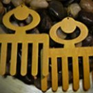 Adinkra Duafe Comb Earrings