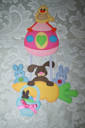 Paper pieced Easter Balloon die cut