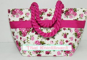 NaRaYa -Beautiful Vintage Shoulder Bag / Patterns Roses Pink