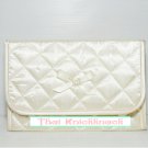 NARAYA GORGEOUS SATIN Off White COSMETIC  BAG WITH MIRROR