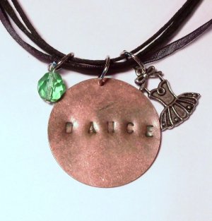 Dance Handstamped Necklace