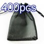 Black 2.7x3.5inch(7x9cm) Organza Bag Pouch for Gift Jewelry Solid Color