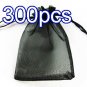 Black 4.7x6.5inch(12x17cm) Organza Bag Pouch for Gift Jewelry Solid Color