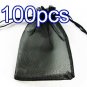Black 7.8x11.8inch(20x30cm) Organza Bag Pouch for Gift Jewelry Solid Color