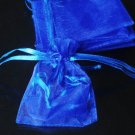 200pcs Royal Blue 9x6.5inch(23x17cm) Organza Bag Pouch for Gift Jewelry Solid Color