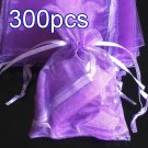 300pcs Lilac Purple 4.5x6.5inch(12x17cm) Organza Bag Pouch for Gift Jewelry Solid Color