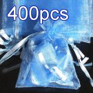 400pcs Baby Blue 2.7x3.5inch(7x9cm) Organza Bag Pouch for Gift Jewelry Solid Color