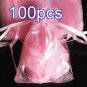 100pcs Baby Pink 7.8x11.8inch(20x30cm) Organza Bag Pouch for Gift Jewelry Solid Color
