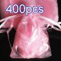 400pcs Baby Pink 2.7x3.5inch(7x9cm) Organza Bag Pouch for Gift Jewelry Solid Color