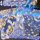 400pcs Royal Blue 2.7x3.5inch(7x9cm) Organza Bag Pouch for Gift Jewelry Random Design