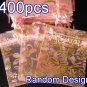 400pcs Baby Pink 2.7x3.5inch(7x9cm) Organza Bag Pouch for Gift Jewelry Random Design