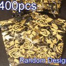 400pcs Black 2.7x3.5inch(7x9cm) Organza Bag Pouch for Gift Jewelry Random Design
