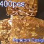 400pcs Brown 2.7x3.5inch(7x9cm) Organza Bag Pouch for Gift Jewelry Random Design