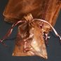 400pcs Brown 4.7x3.5inch(12x9cm) Organza Bag Pouch for Gift Jewelry Solid Color