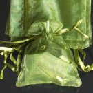 400pcs Olive Green 2.7x3.5inch(7x9cm) Organza Bag Pouch for Gift Jewelry Solid Color