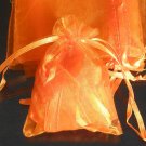 100pcs Orange 7.8x11.8inch(20x30cm) Organza Bag Pouch for Gift Jewelry Solid Color