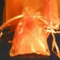 400pcs Orange 4.7x3.5inch(12x9cm) Organza Bag Pouch for Gift Jewelry Solid Color