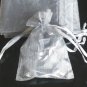 100pcs Silver Gray 7.8x11.8inch(20x30cm) Organza Bag Pouch for Gift Jewelry Solid Color