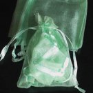 400pcs Light Green 4.7x3.5inch(12x9cm) Organza Bag Pouch for Gift Jewelry Solid Color
