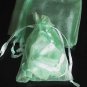 400pcs Light Green 4.7x3.5inch(12x9cm) Organza Bag Pouch for Gift Jewelry Solid Color