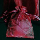 100pcs Dark Wine Red 7.8x11.8inch(20x30cm) Organza Bag Pouch for Gift Jewelry Solid Color