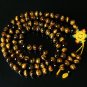108 Natural Tiger Eye Gem 0.4inch Bead Buddhist Prayer Mala Necklace