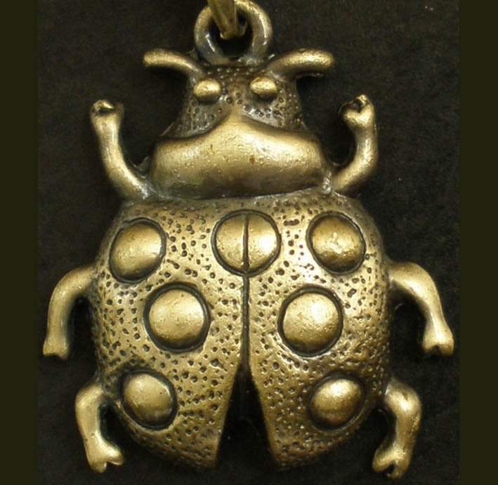 Alloy Zinic Brass Hexapod Insect Black Dung Beetle pendant Necklace with Braid Cord EB13