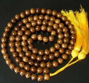 108 Tibet Veins Brown Gemstone Stone 0.4inch Bead Necklace