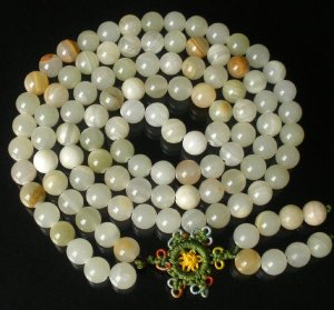 108 Tibet Natural Light Color Gemstone Stone 0.4inch Bead Necklace