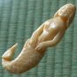 Tibet Yak bone carved little mermaid sea-maid sea-maiden IZ07
