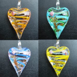 1pcs Glass Lampwork Hand Art Craft Colorful Cheap Flower Jewelry Pendant SC0112-115