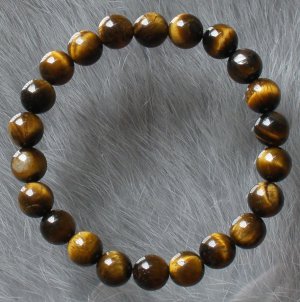 Natural Tiger Eye Gemstone Buddhist Mala Bracelet BG21