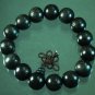 Carved Black Wood Beads Buddhist Prayer Mala Bracelet DI79