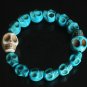 Cool Blue White Turquoise Skulls Chain Bracelet for Men Women ZZ215
