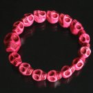 Cool Hot Pink Turquoise Skulls Chain Bracelet for Men Women ZZ214