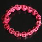 Cool Hot Pink Turquoise Skulls Chain Bracelet for Men Women ZZ214
