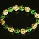 Cool Light Green White Turquoise Skulls Chain Bracelet for Men Women ZZ207