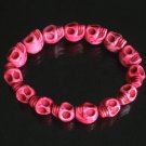 Cool Hot Pink Turquoise Skulls Chain Bracelet for Men Women ZZ205