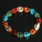 Cool Mixed Colorful Turquoise Skulls Chain Bracelet for Men Women ZZ203