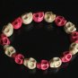 Cool Hot Pink White Turquoise Skulls Chain Bracelet for Men Women ZZ204