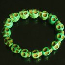 Cool Light Green Turquoise Skulls Chain Bracelet for Men Women ZZ202