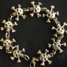 Alloy Zinic Brass Cool Male Men's Gift Skull Skeleton Framework Bracelet EZ2001