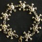 Alloy Zinic Brass Cool Male Men's Gift Skull Skeleton Framework Bracelet EZ2001