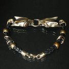 Alloy Zinic Brass Alloy Brass Cool Male Men's Gift 2 Wolf Heads Face to Face Bracelet EB2013