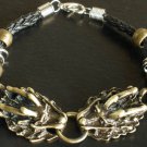 Alloy Zinic Brass Cool Male Men's Gift Ferocity Imperial Dragon Head Bracelet EJ2001