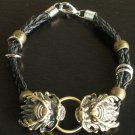 Alloy Zinic Brass Cool Male Men's Gift Ferocity Imperial Dragon Head Bracelet EJ2002