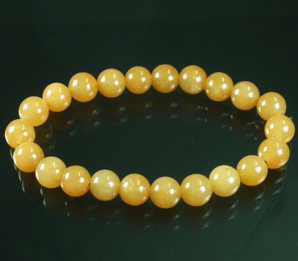 Tibet Light Orange Gemstone Bead Buddhist Mala Bracelet WZ229