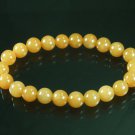 Tibet Light Orange Gemstone Bead Buddhist Mala Bracelet WZ229