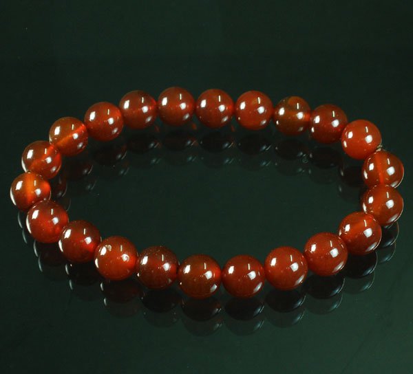 Tibet Red Agate Gemstone Beads Buddhist Mala Bracelet WZ228